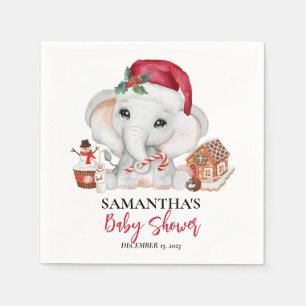 Weihnachts Winter Santa Baby Elephant Dusche Serviette