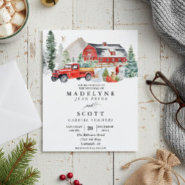 Weihnachts Winter Schneeballland Hochzeit Flyer