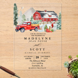 Weihnachts-Winter-Schneeballzeit Acryleinladungen