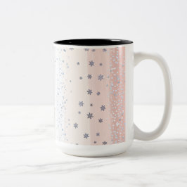 Weihnachts-Winter-Schneeflocke Zweifarbige Tasse