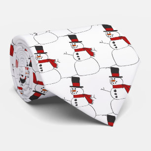 Weihnachts-Winter-Schneemann Krawatte