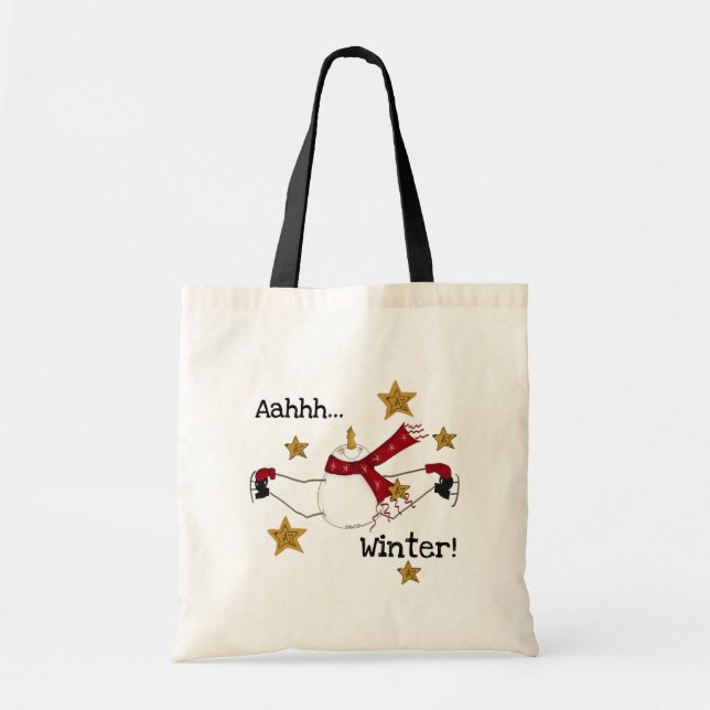 Weihnachts Winter Snowman Tragetasche (Vorne)