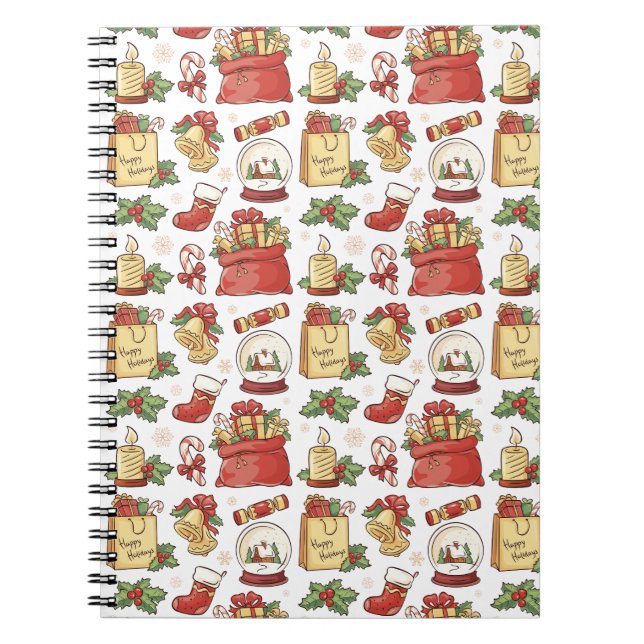 Weihnachts-, Winter- und Neujahrsdesign-Notebook Notizblock (Vorderseite)