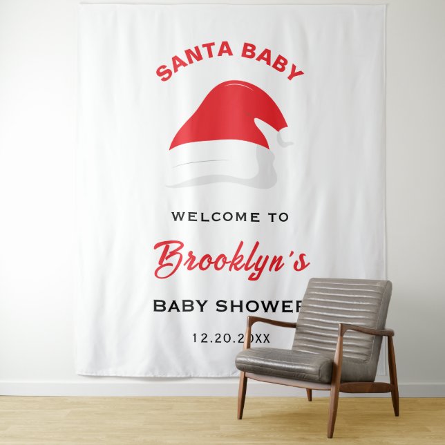 Weihnachts-Winter-Weihnachtsdusche Hintergrund Wandteppich (Beispiel)