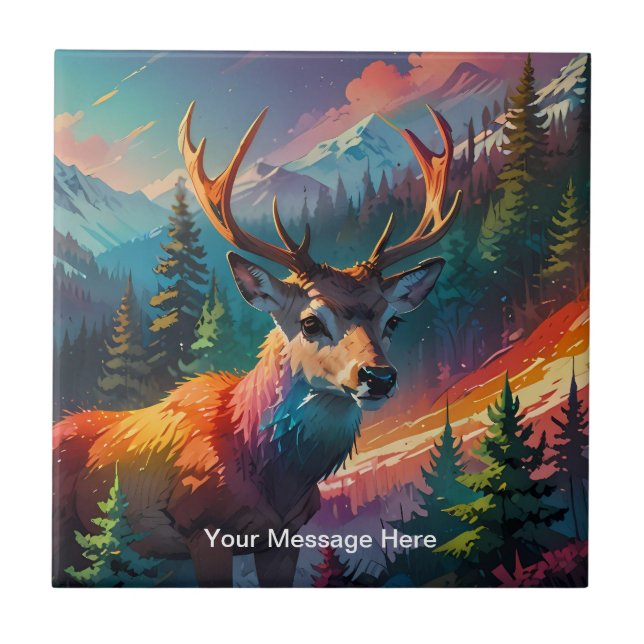 Weihnachts Winter Wonderland Ferienzeit Fliese (Vorderseite)