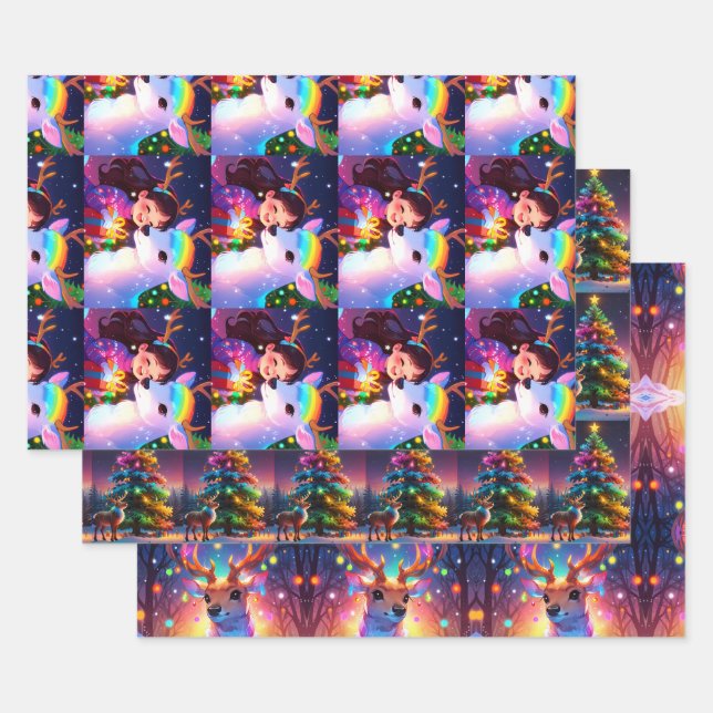 Weihnachts Winter Wonderland Ferienzeit Geschenkpapier Set (Set)