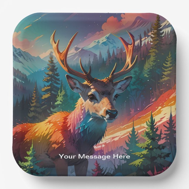 Weihnachts Winter Wonderland Ferienzeit Pappteller (Vorderseite)