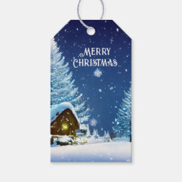 Weihnachts Winter Wonderland Festliche Schneezaube Geschenkanhänger