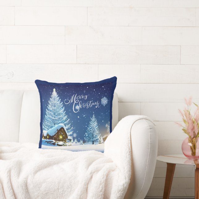 Weihnachts Winter Wonderland Urlaub Festlich Kissen (Liege)