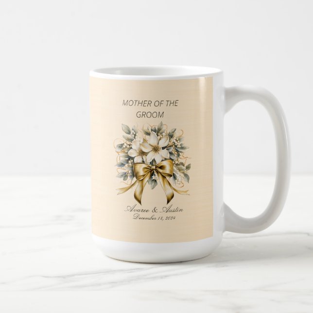 Weihnachts-Winterberry-Mutter des Grooms Kaffeetasse (Rechts)