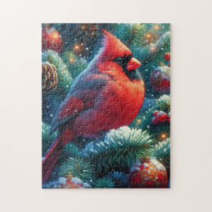 Weihnachts-/Winterkardinal Puzzle