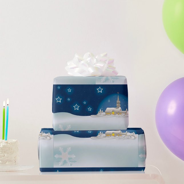 Weihnachts-Winterlandschaft Geschenkpapier (Von Creator hochgeladen)