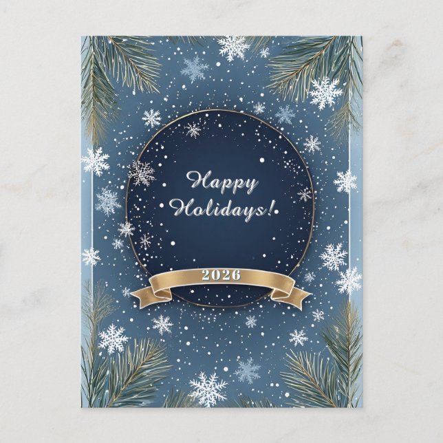 Weihnachts-Winterlandschaft Postkarte (Vorderseite)