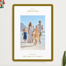 Weihnachts-Winterleaf Minimales Foto mit einfachem Feiertagskarte