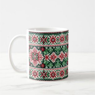 Weihnachts-/Wintermesse Rot & Grün Kaffeetasse