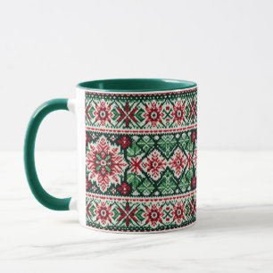 Weihnachts-/Wintermesse Rot & Grün Tasse