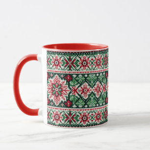 Weihnachts-/Wintermesse Rot & Grün Tasse