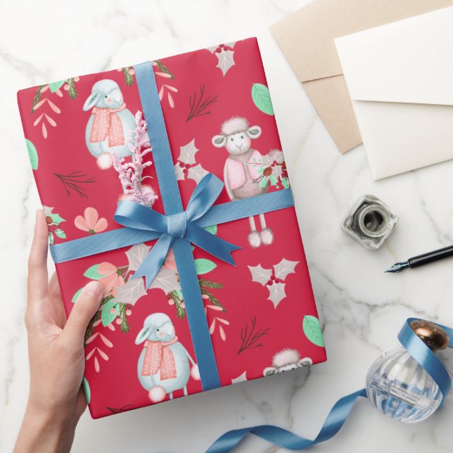 Weihnachts-Winterschaf Geschenkpapier (Schenken)
