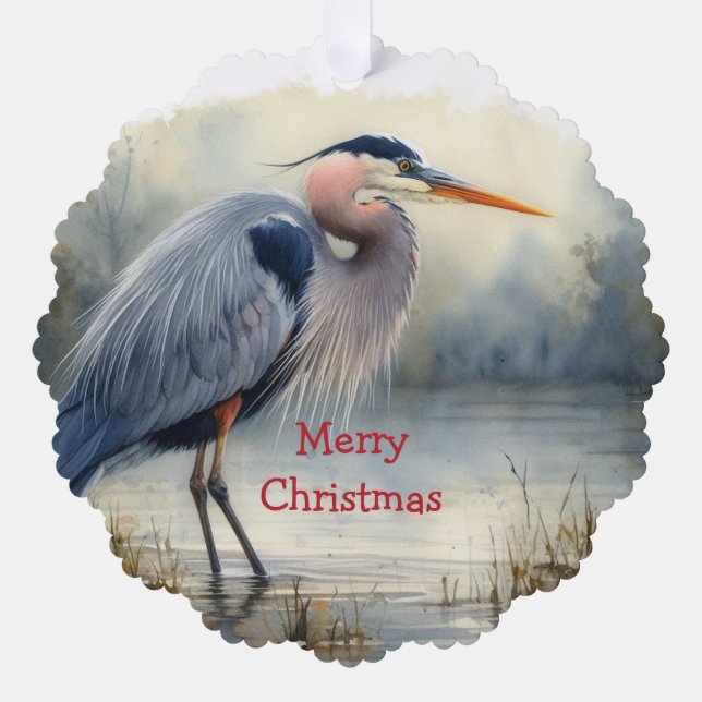 Weihnachts-Winterschnee Bäume Kardinal Eltern Ornament Karte (Vorderseite)