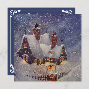 Weihnachts-Winterschnee-Party Einladung