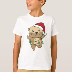 Weihnachts Wintertiere Weihnachtsfeiertage Otters T-Shirt