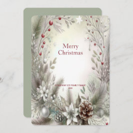 Weihnachts-Winterurlaubskarte Feiertagskarte