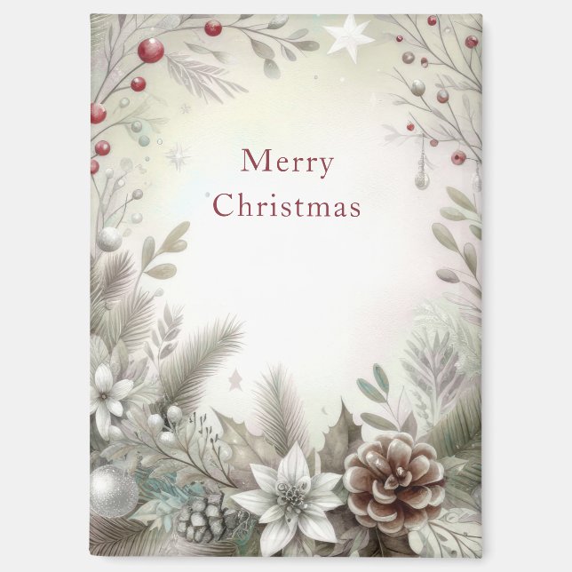 Weihnachts-Winterurlaubsmagnet Magnet (Vorderseite)