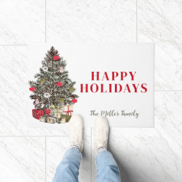 Weihnachts-Wohngestaltung mit Name Doormat Fußmatte