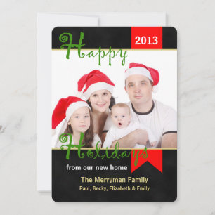 Weihnachts-Wohnungswechsel-Karten-Foto Feiertagskarte