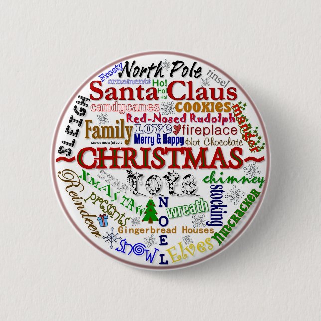Weihnachts-Word-Kunst - Schaltfläche Button (Vorderseite)