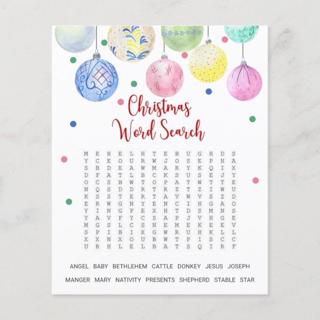 Weihnachts-Word-Suchspiel Flyer (Vorne)