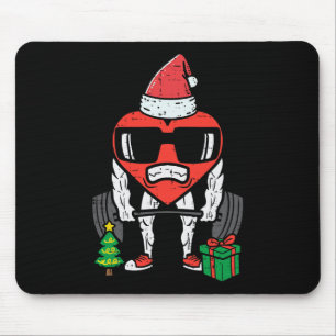 Weihnachts-Workout-Herz-Lifting Weihnachtsgymnasti Mousepad