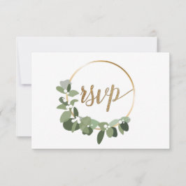 Weihnachts-Wraath-Hochzeit Gold-UAWG nicht per Pos RSVP Karte