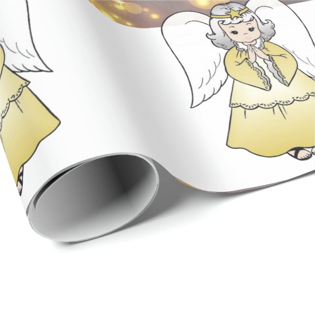 Weihnachts-Wrackpapier-Engel Geschenkpapier (Rolleneckpunkt)
