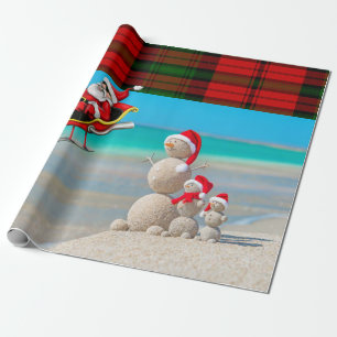 Weihnachts-Wrackpapier Sommer Snowman Santa Geschenkpapier
