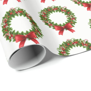 Weihnachts-Wrapping Paper Holiday Wreath Geschenkpapier