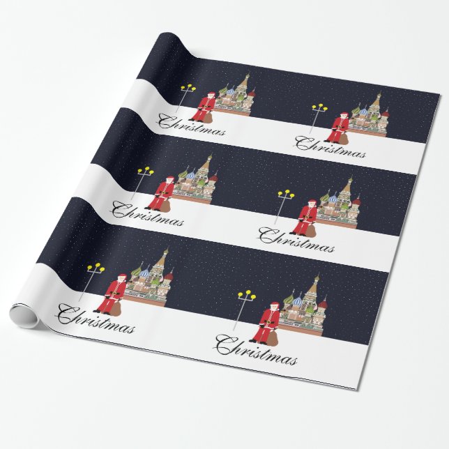 Weihnachts-Wrapping Paper in Moskau Geschenkpapier (Ungerollt)