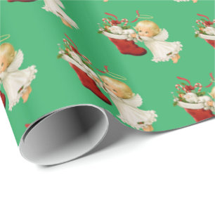 Weihnachts-Wrapping Paper-Little Angel Geschenkpapier