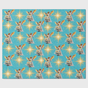 Weihnachts-Wrapping Paper mit Engeln Geschenkpapier
