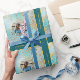 Weihnachts-Wrapping Paper mit Foto und Text Geschenkpapier