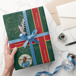 Weihnachts-Wrapping Paper mit Foto und Text Geschenkpapier