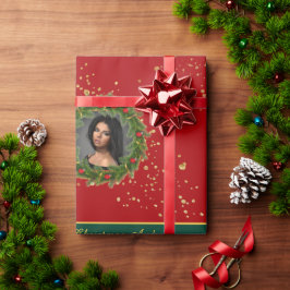 Weihnachts-Wrapping Paper mit Foto und Text Geschenkpapier