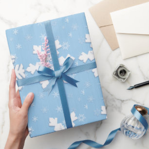 Weihnachts-Wrapping Paper mit Weihnachtsschneefloc Geschenkpapier