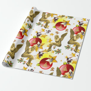 Weihnachts-Wrapping Paper Santa Angela Geschenkpapier