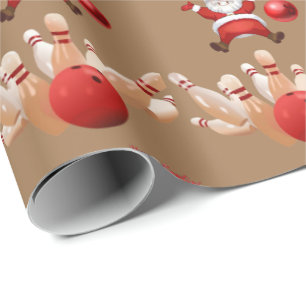 Weihnachts-Wrapping Paper Santa, Bowling Geschenkpapier