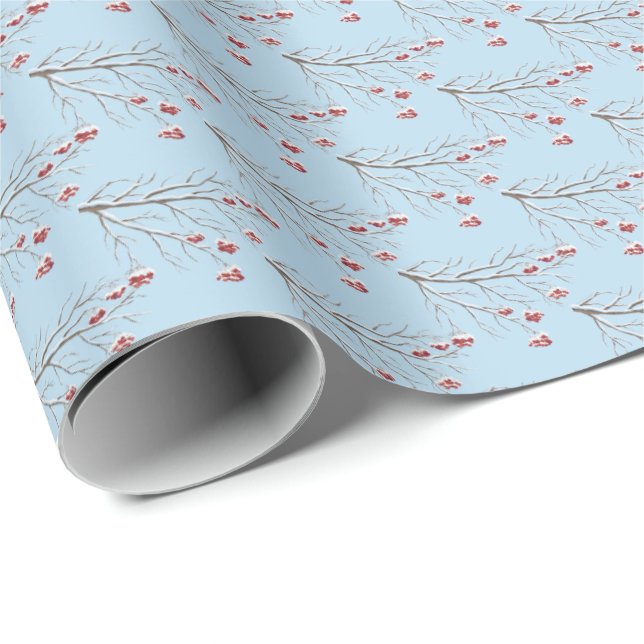 Weihnachts-Wrapping Paper-Winter Berry Geschenkpapier (Rolleneckpunkt)