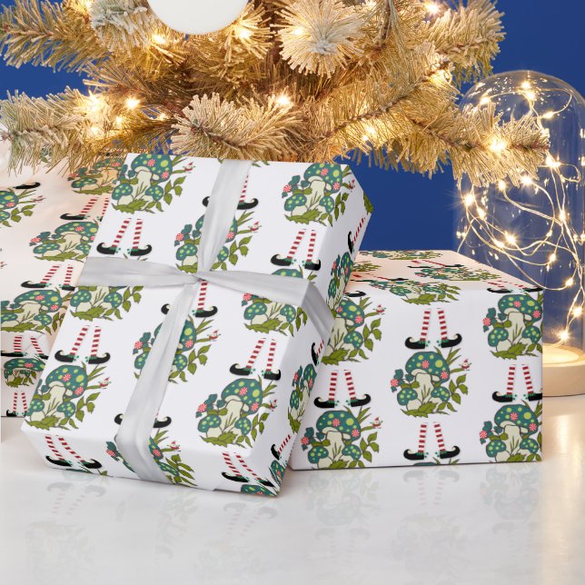 Weihnachts-Wrapping Papier Elf Pilz Geschenkpapier (Feiertage)