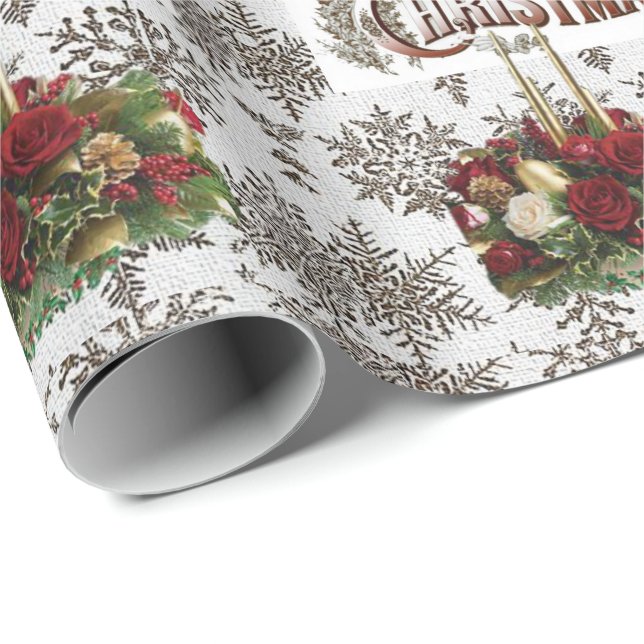 Weihnachts-Wrapping Papier Frohe Weihnachten Geschenkpapier (Rolleneckpunkt)