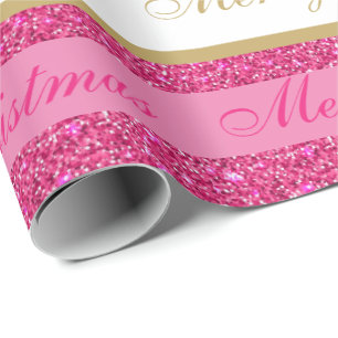 Weihnachts-Wrapping Papier-Imitat Glitzer gestrich Geschenkpapier