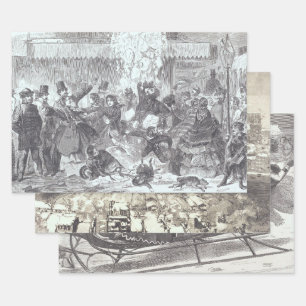 Weihnachts-Wrapping Papier SNOW, PARIS..